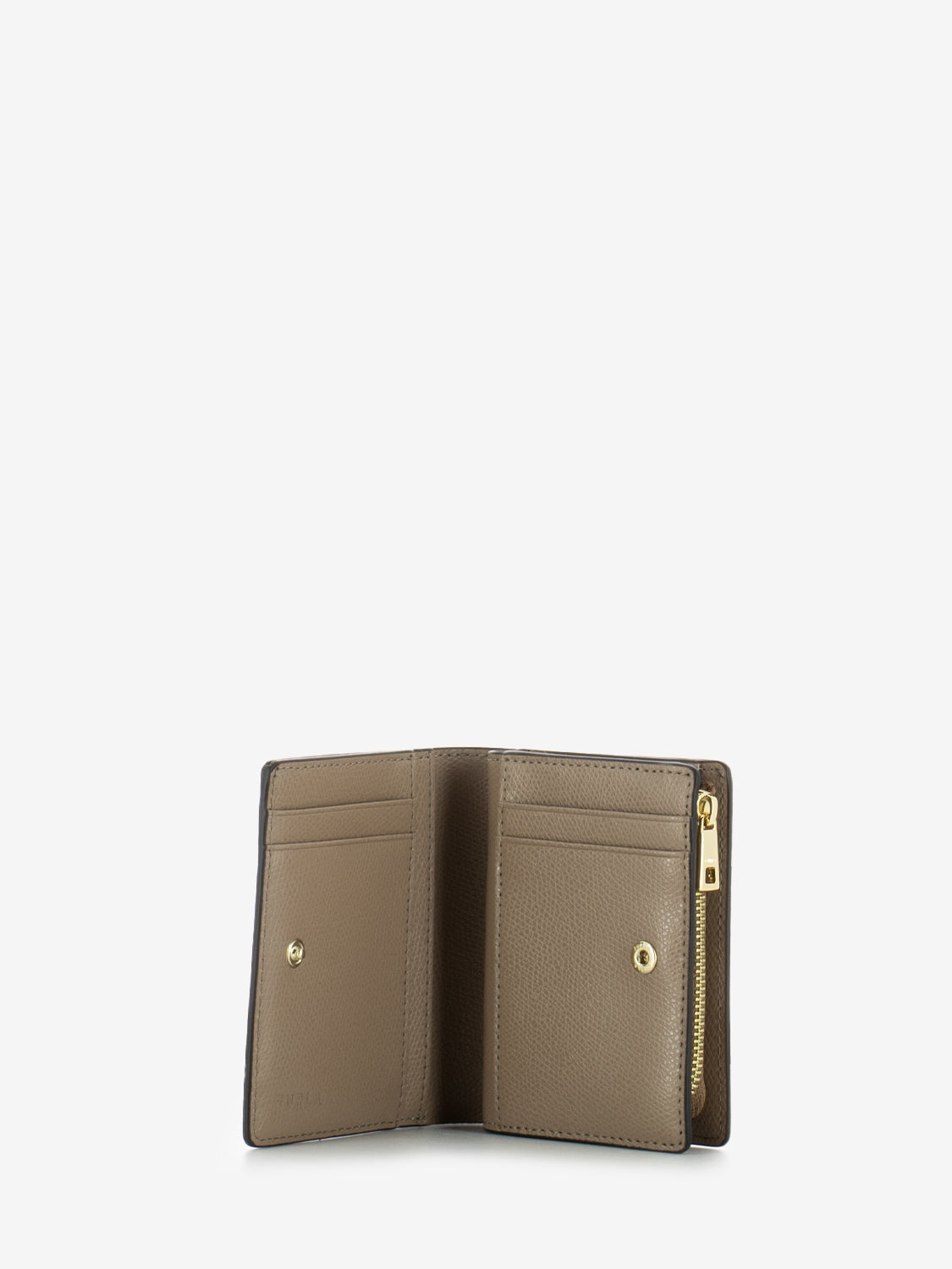 Camelia S compact wallet zip greige