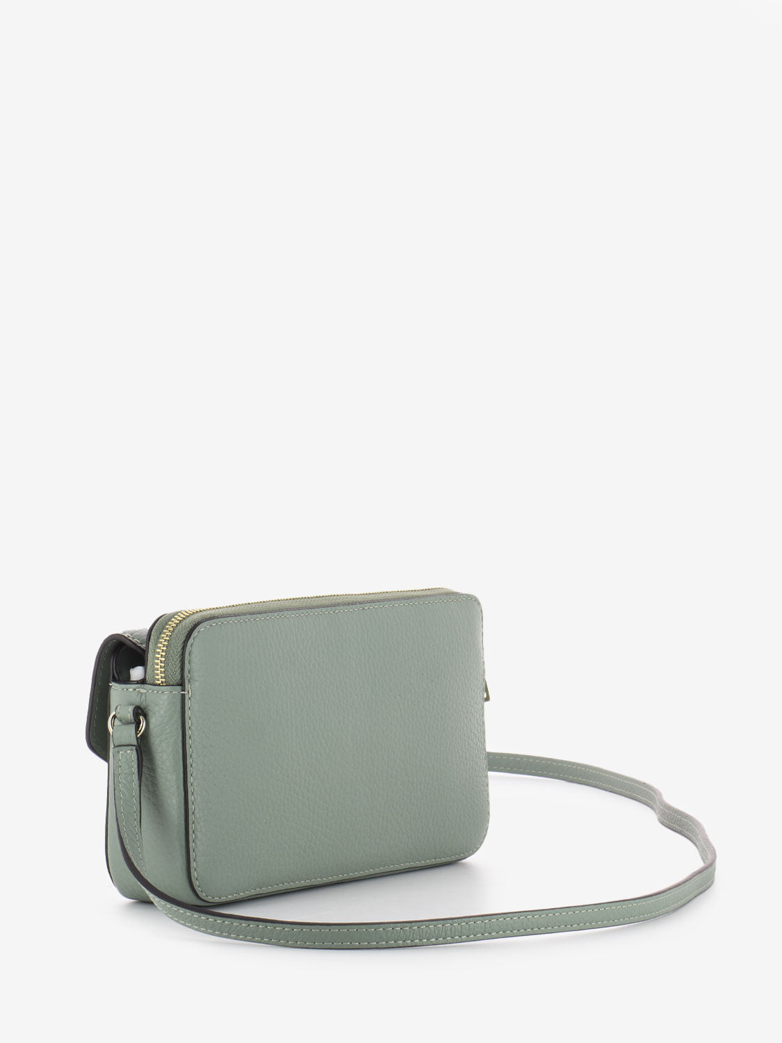 Mini bag in mineral green leather