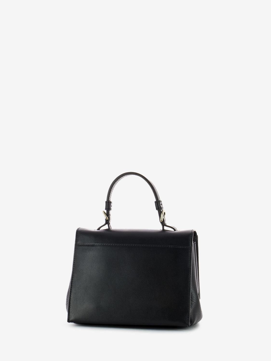 Mini Emma top handle black bag