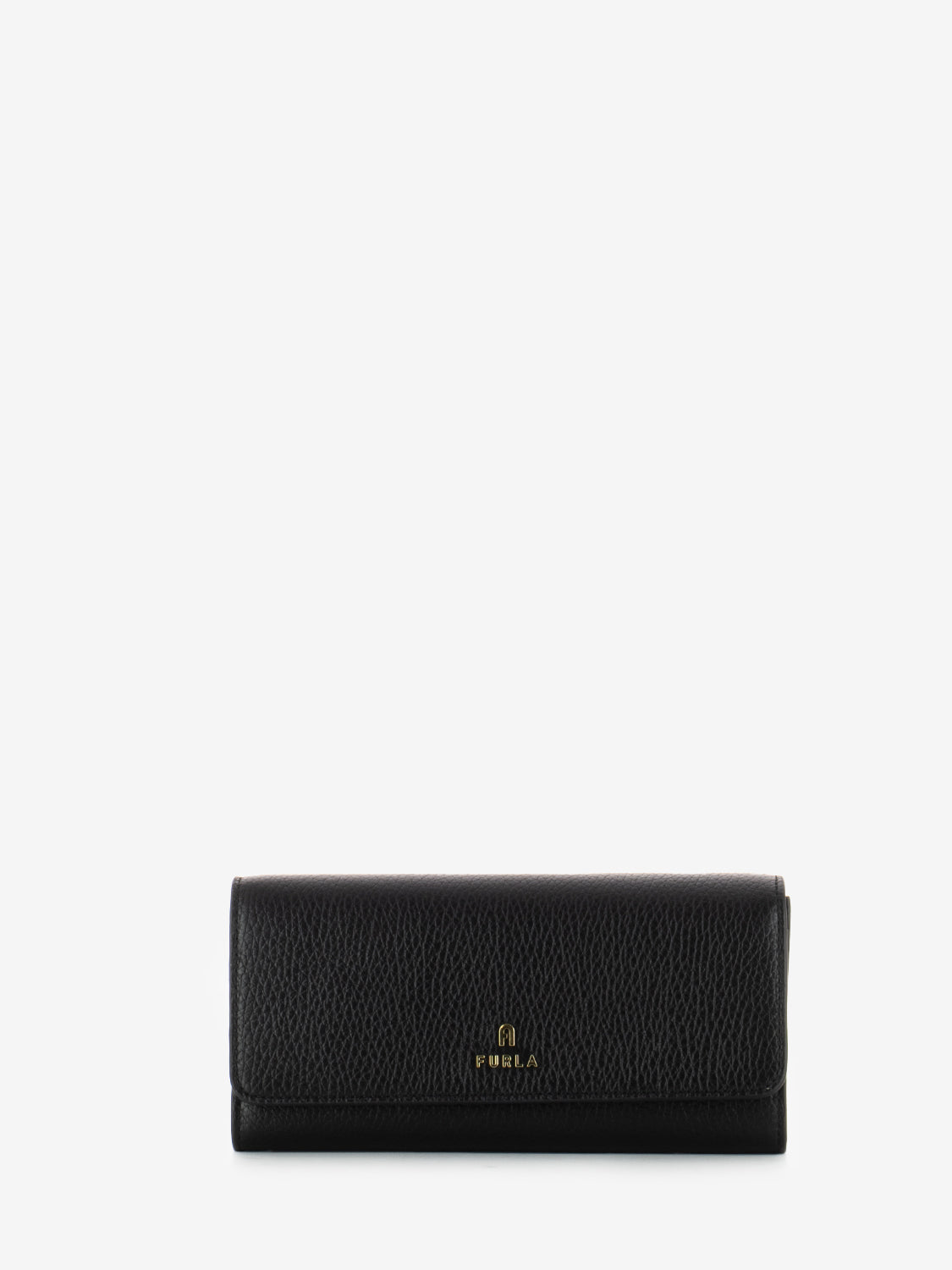 Camelia Continental Wallet in Black Leather
