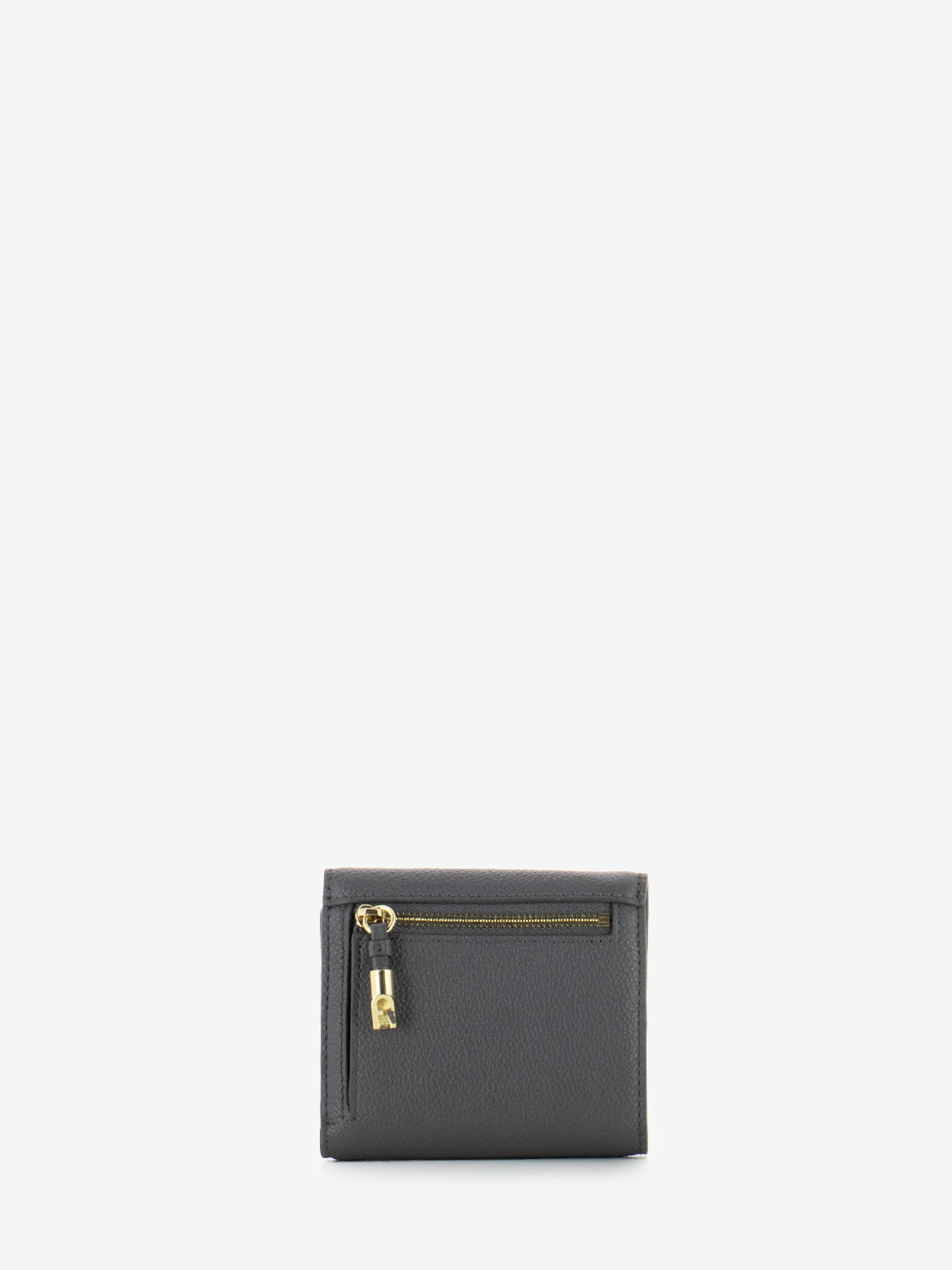 Compact Goccia M Wallet in Grey Leather