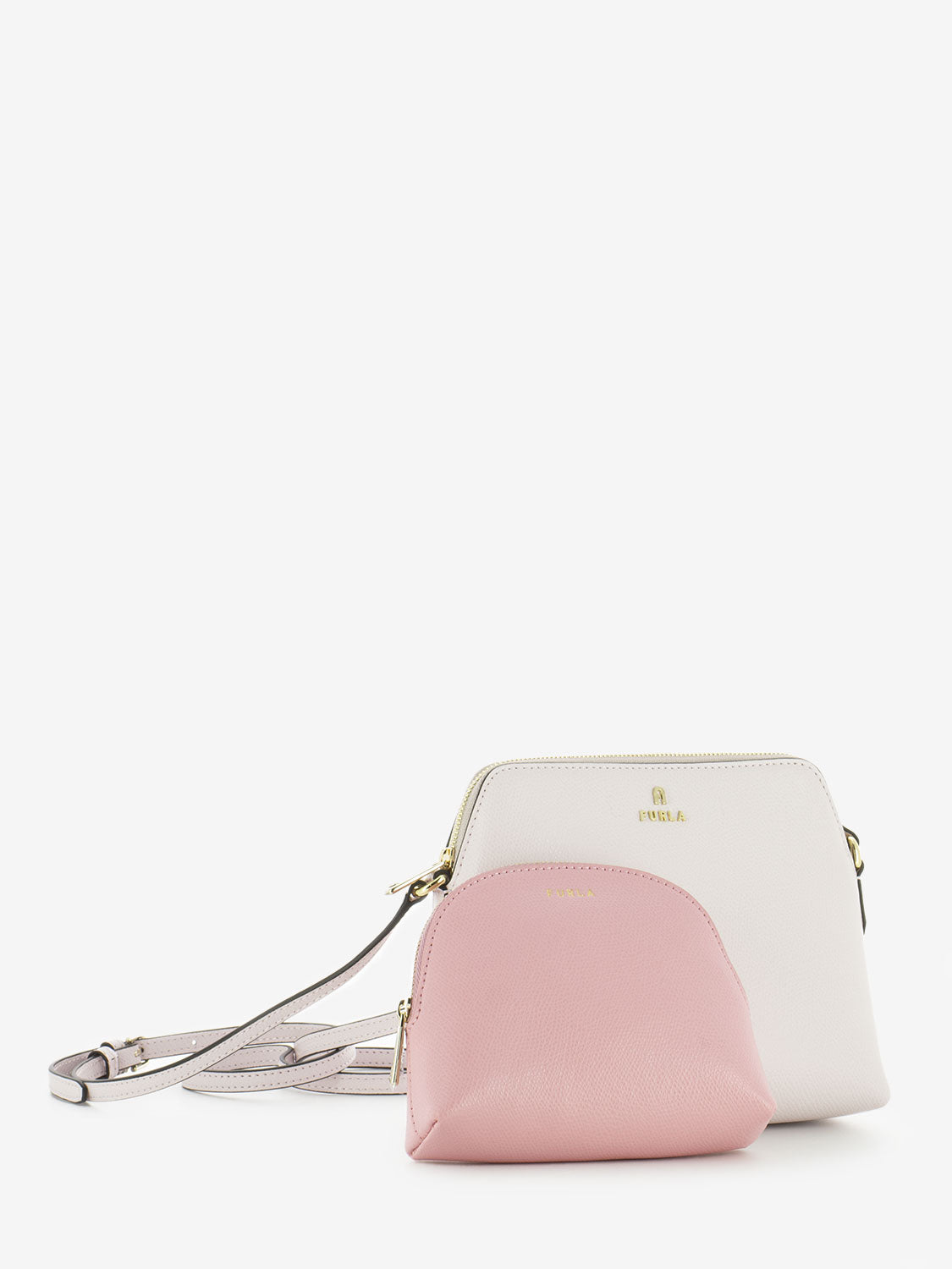 Mini quartz / begonias shoulder strap