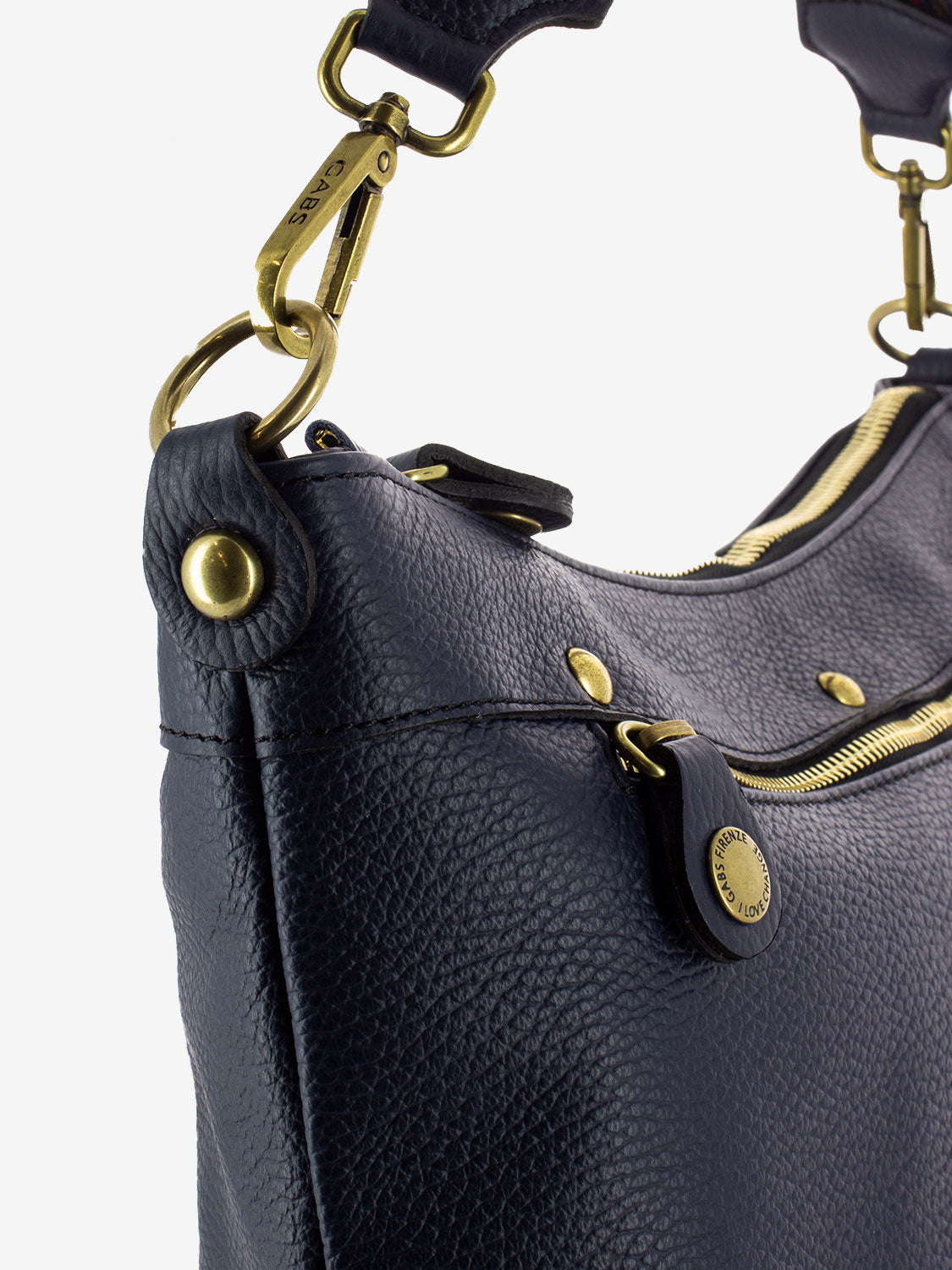 Clelia M bag - bull pocket half sphere gold ink