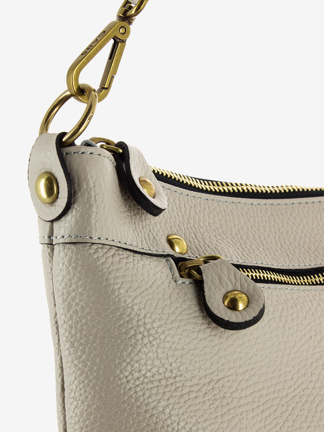 Clelia M bag - bull pocket half sphere gold stone