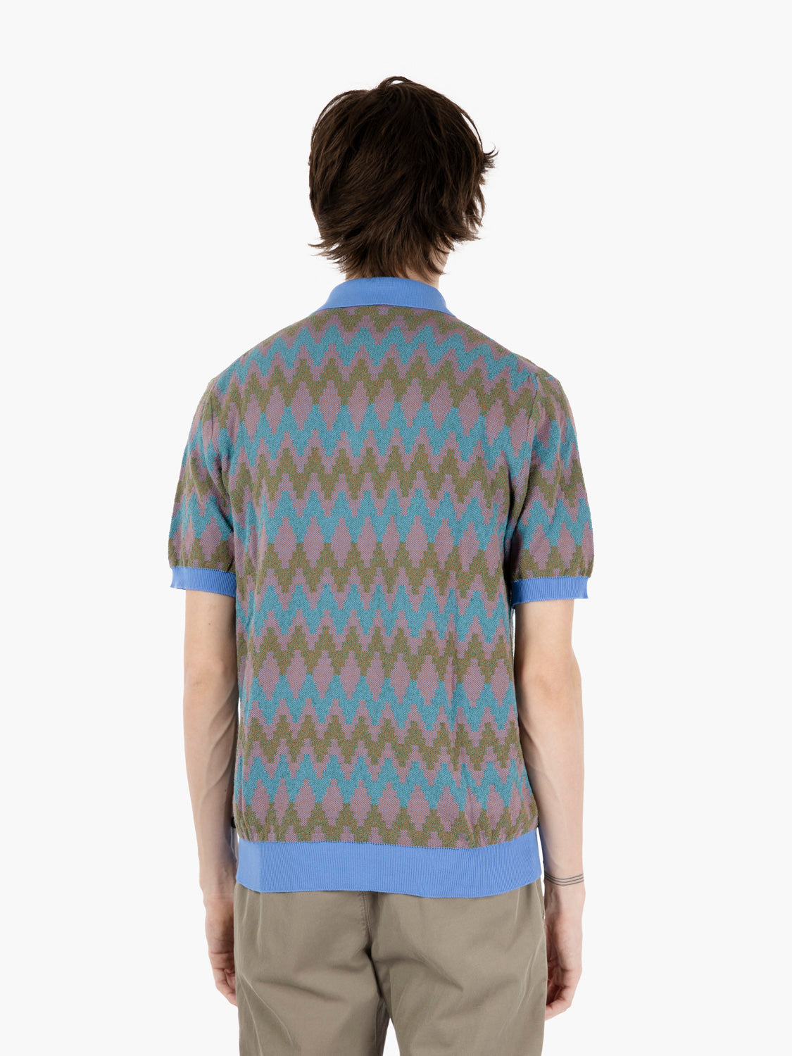 Polo in maglia Coleman verde / viola