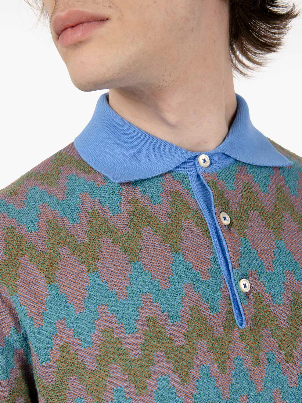 Polo in maglia Coleman verde / viola