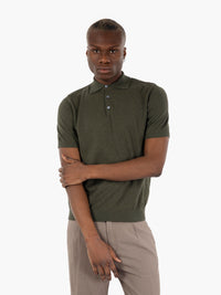 Polo in spugna James verde militare