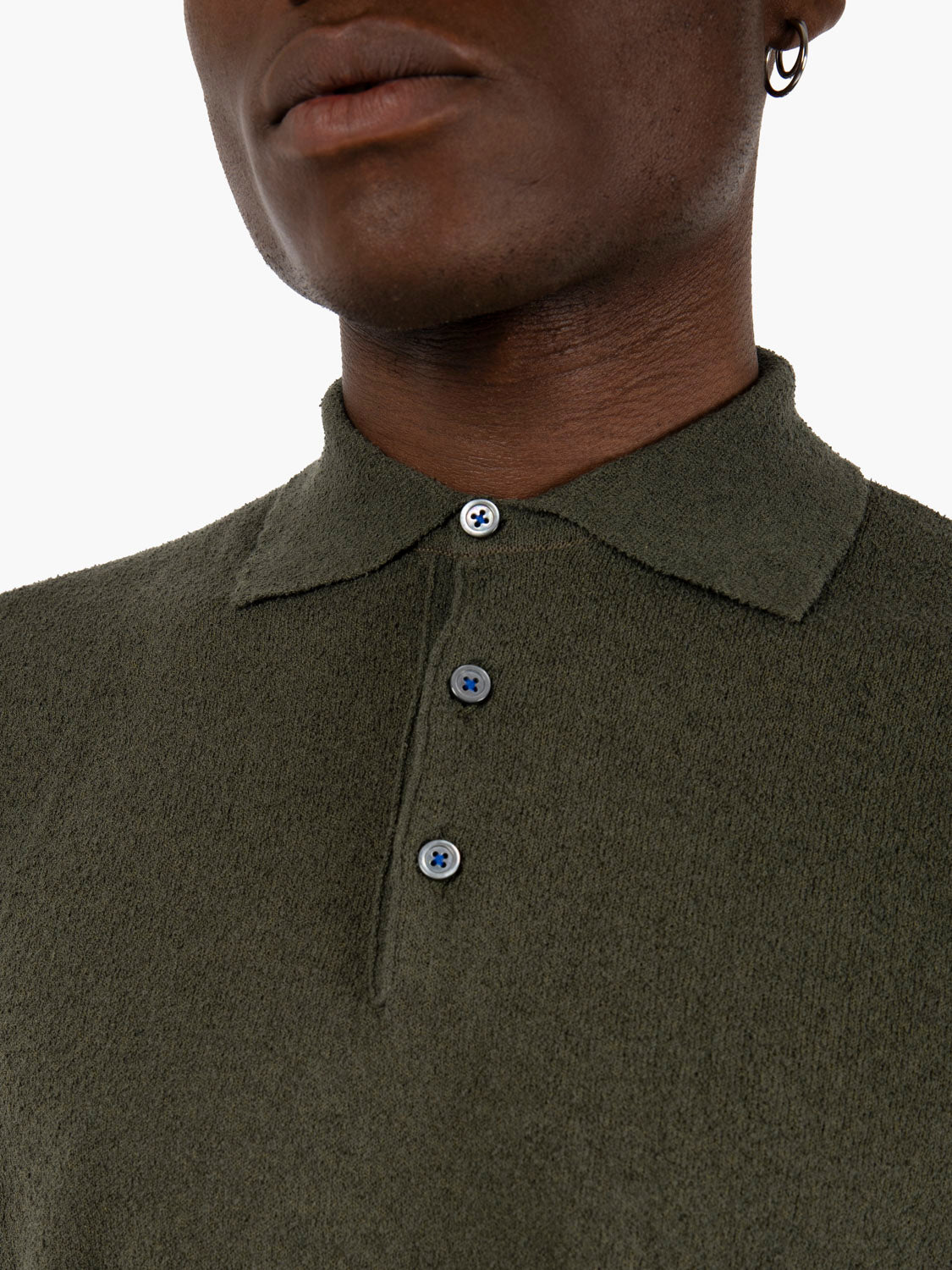 Polo in spugna James verde militare