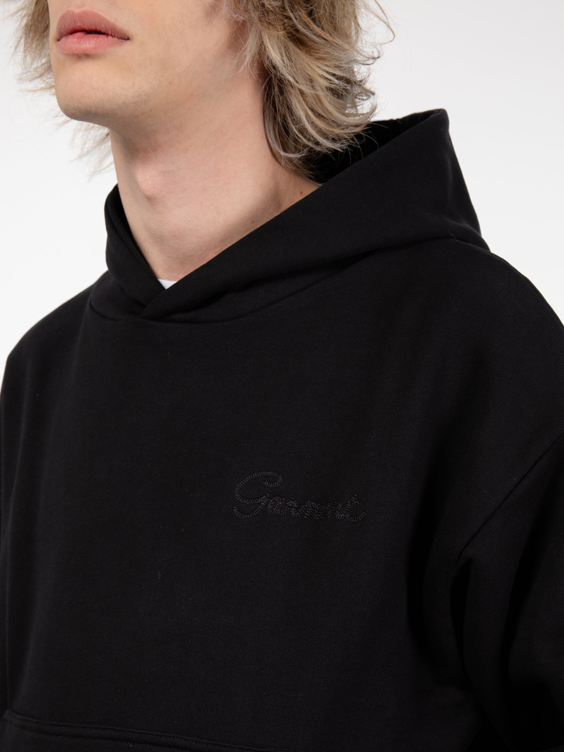 Double layer hoodie chaos black