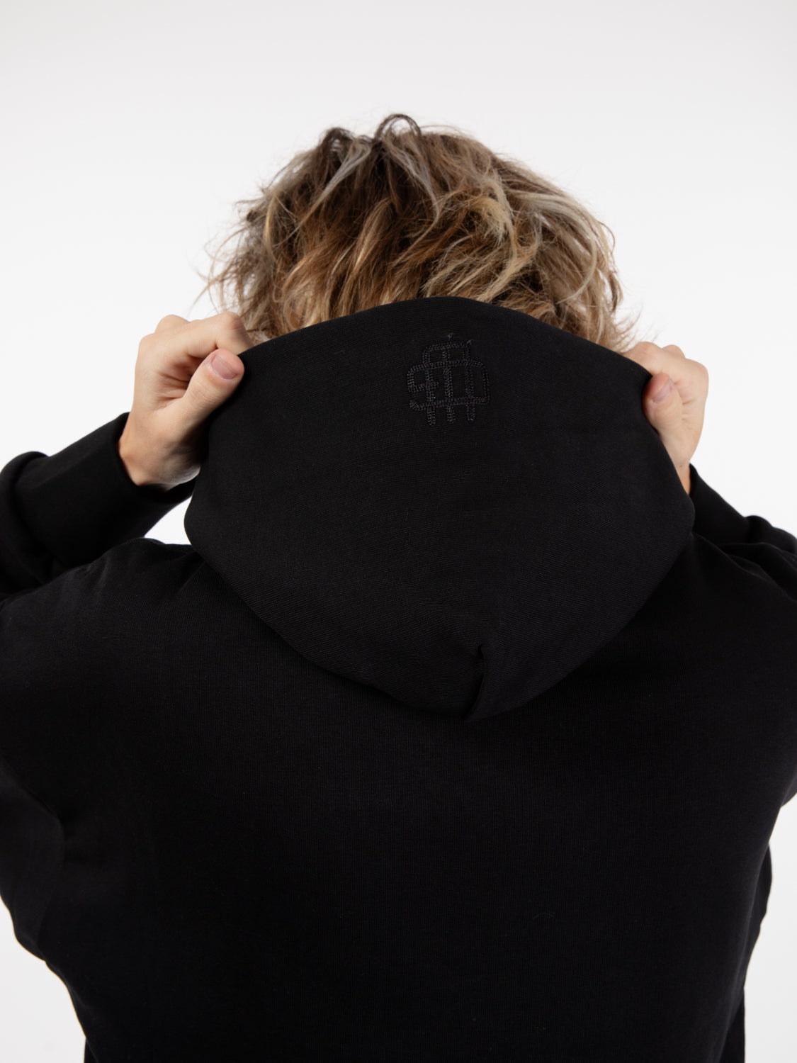 Double layer hoodie chaos black