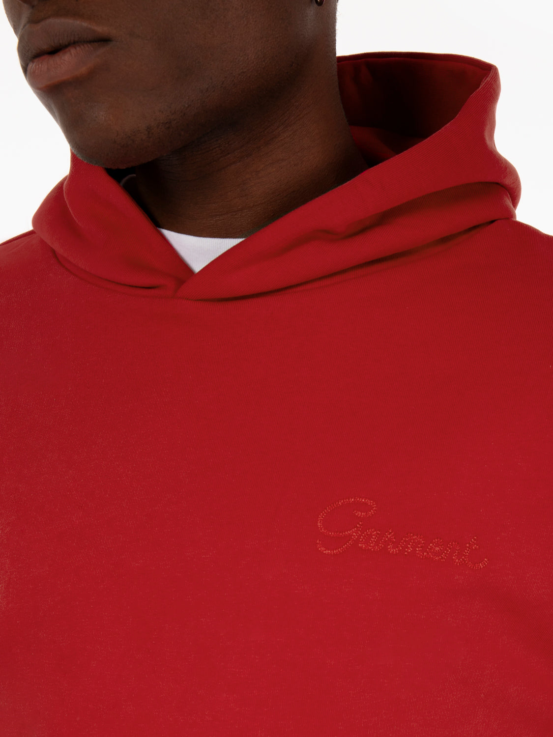 Double layer hoodie with double embroidey chili pepper