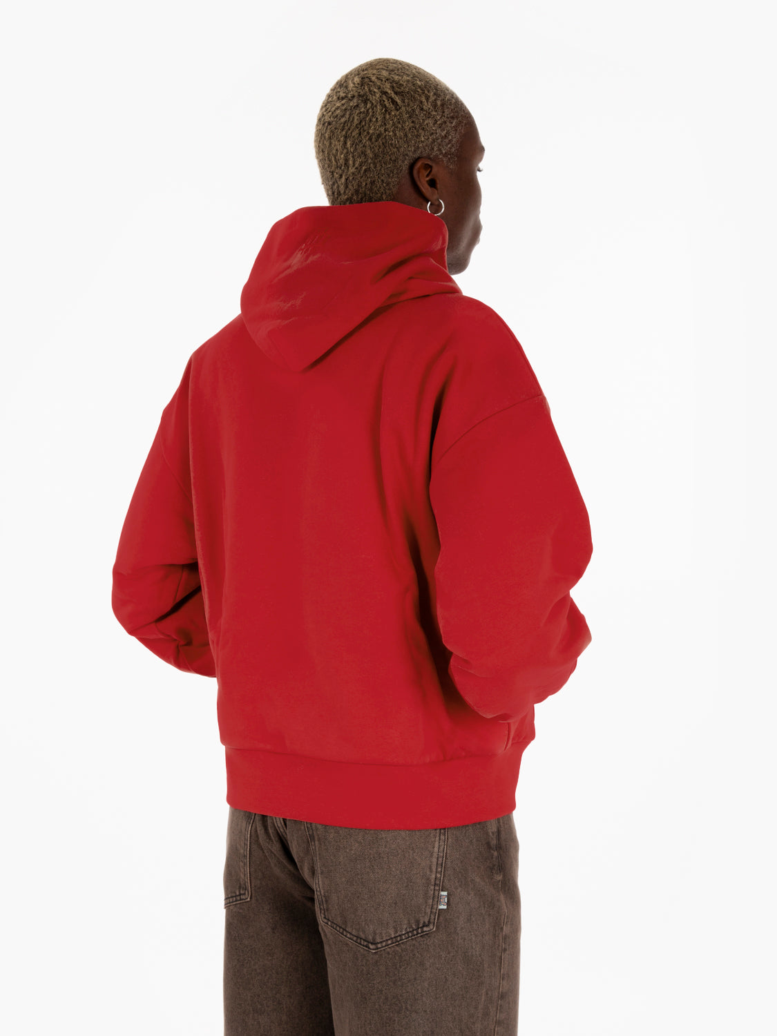 Double layer hoodie with double embroidey chili pepper