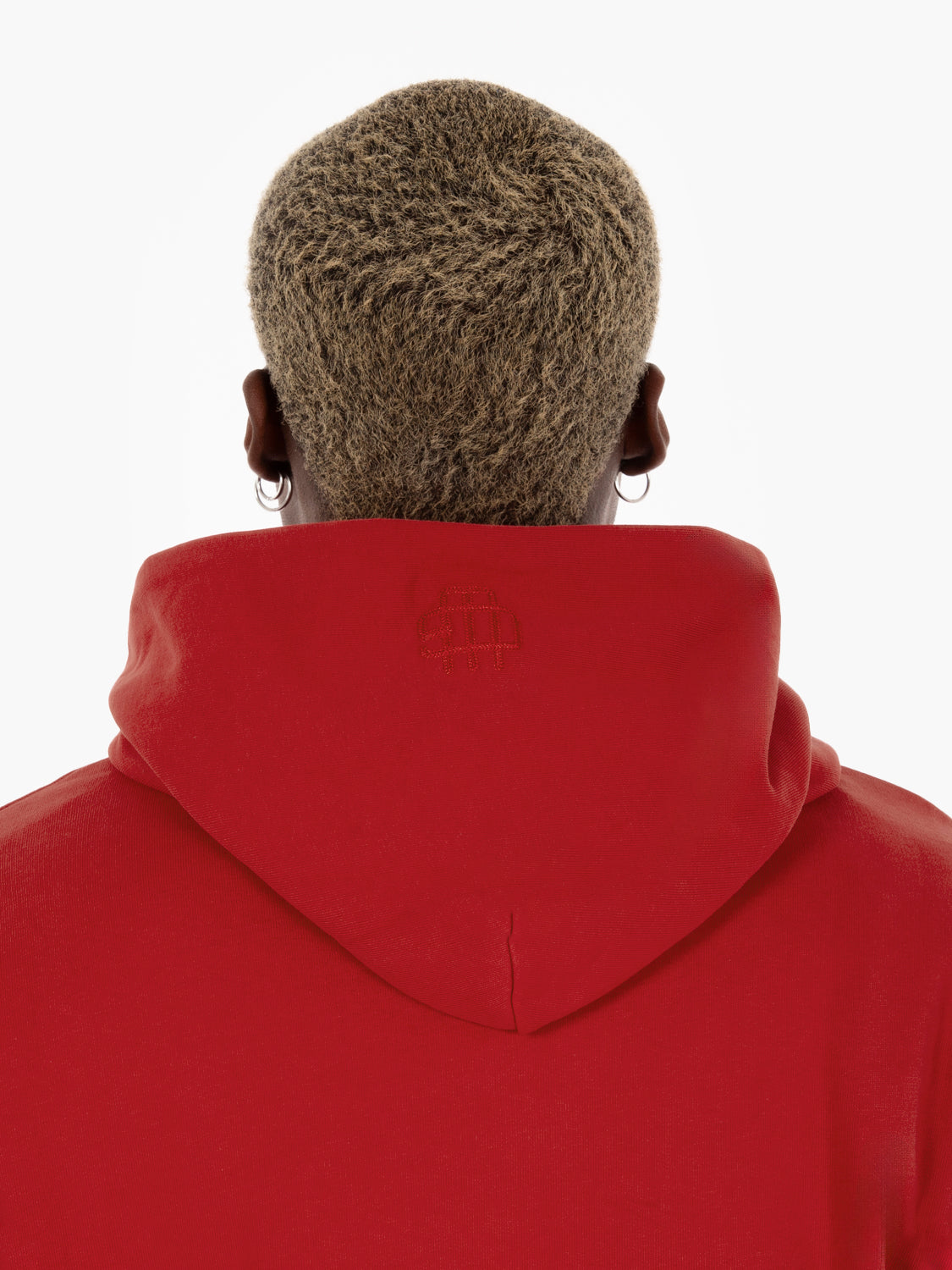 Double layer hoodie with double embroidey chili pepper
