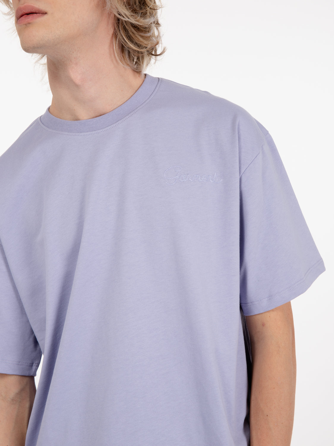 Embroidered basic tee vision purple