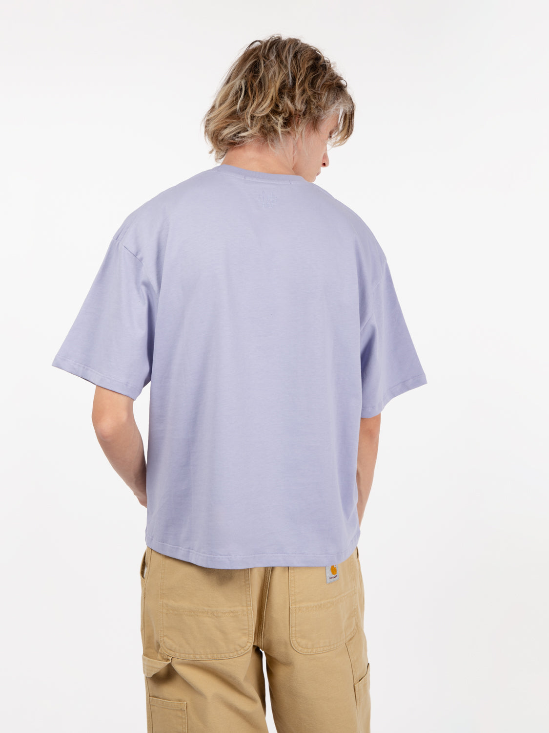 Embroidered basic tee vision purple