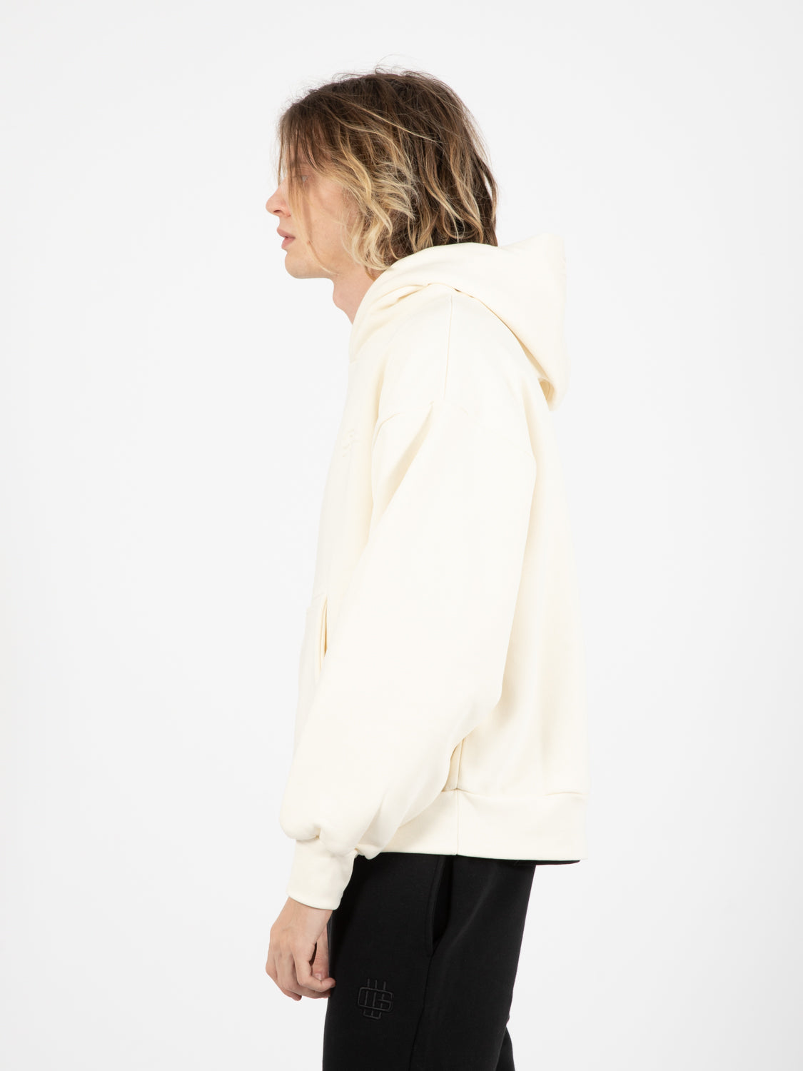 Fleece Boxy fit Hoodie cream