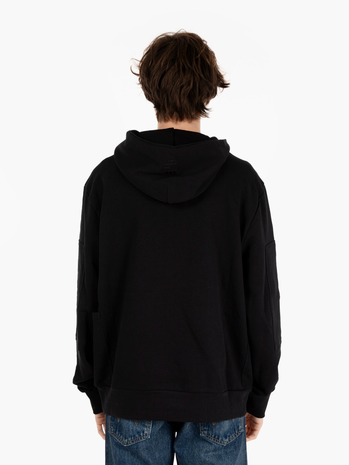 Utility hoodie logo lettering chaos black