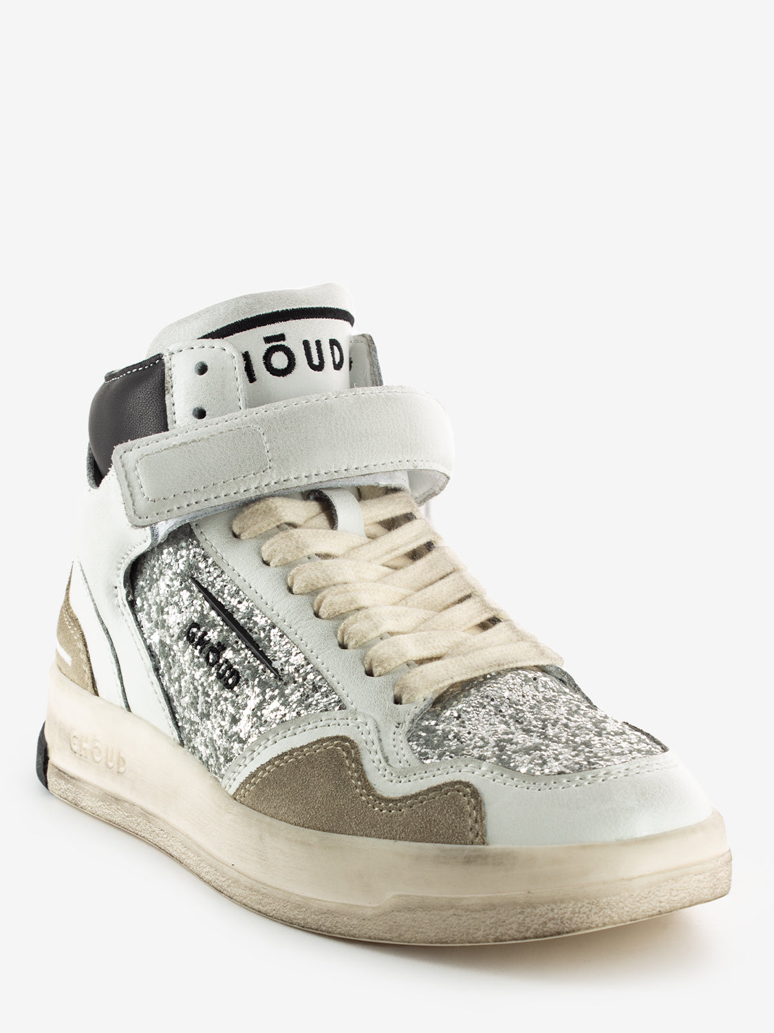 Sneakers alte con glitter