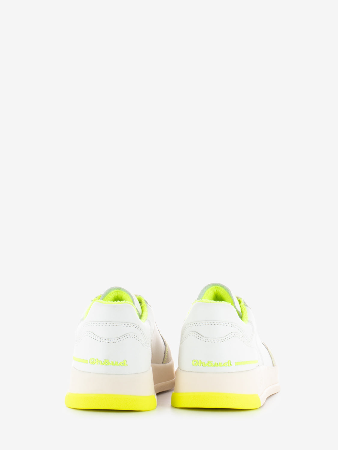 Sneakers Tweener fluo leather white / yellow