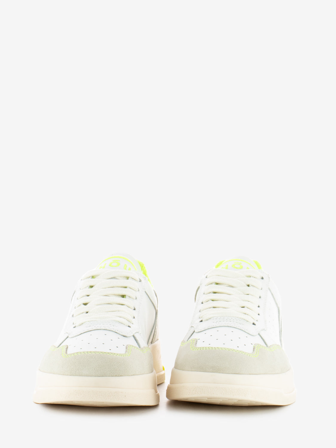 Sneakers Tweener fluo leather white / yellow