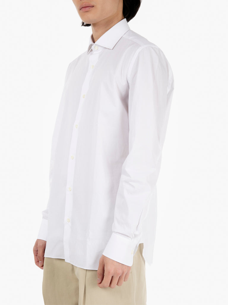 GIAMPAOLO - Camicia bianca in cotone leggero