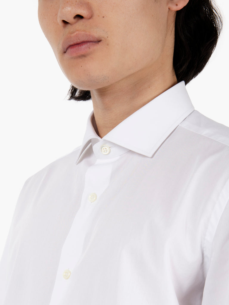 GIAMPAOLO - Camicia bianca in cotone leggero