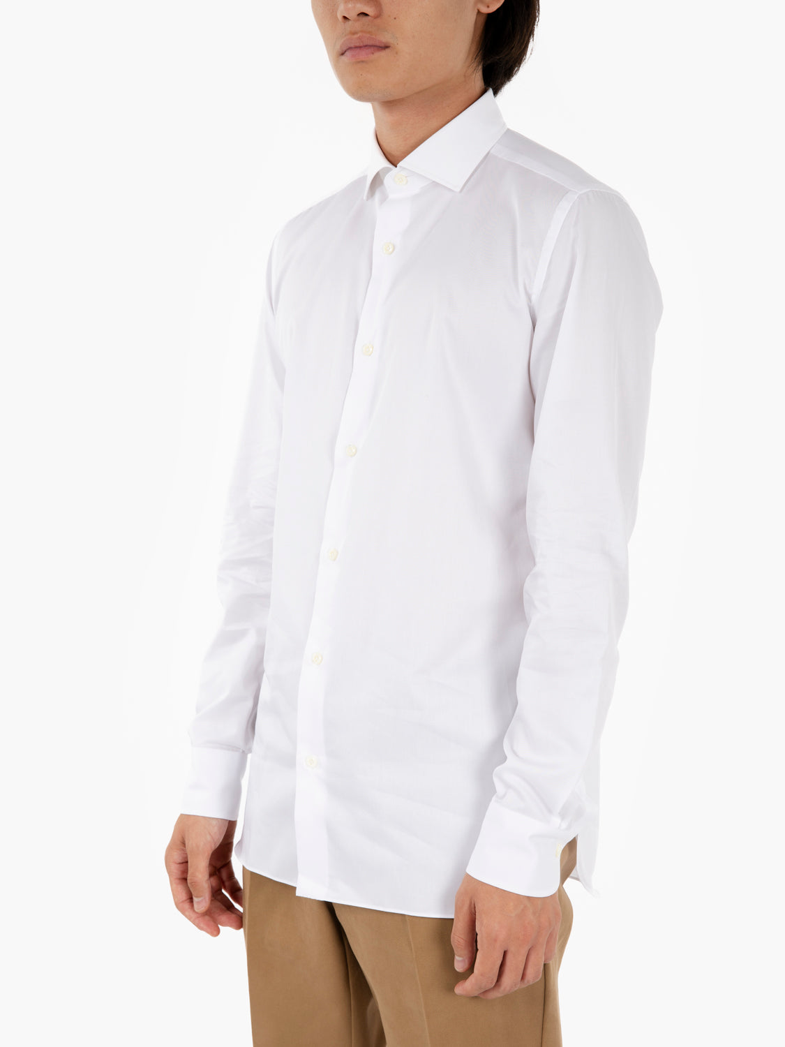 Camicia classic in cotone bianco