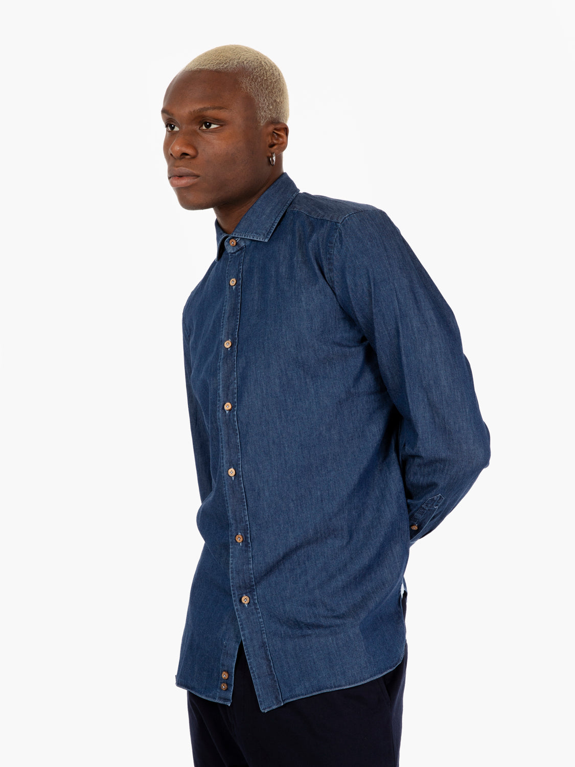 Camicia in denim medio