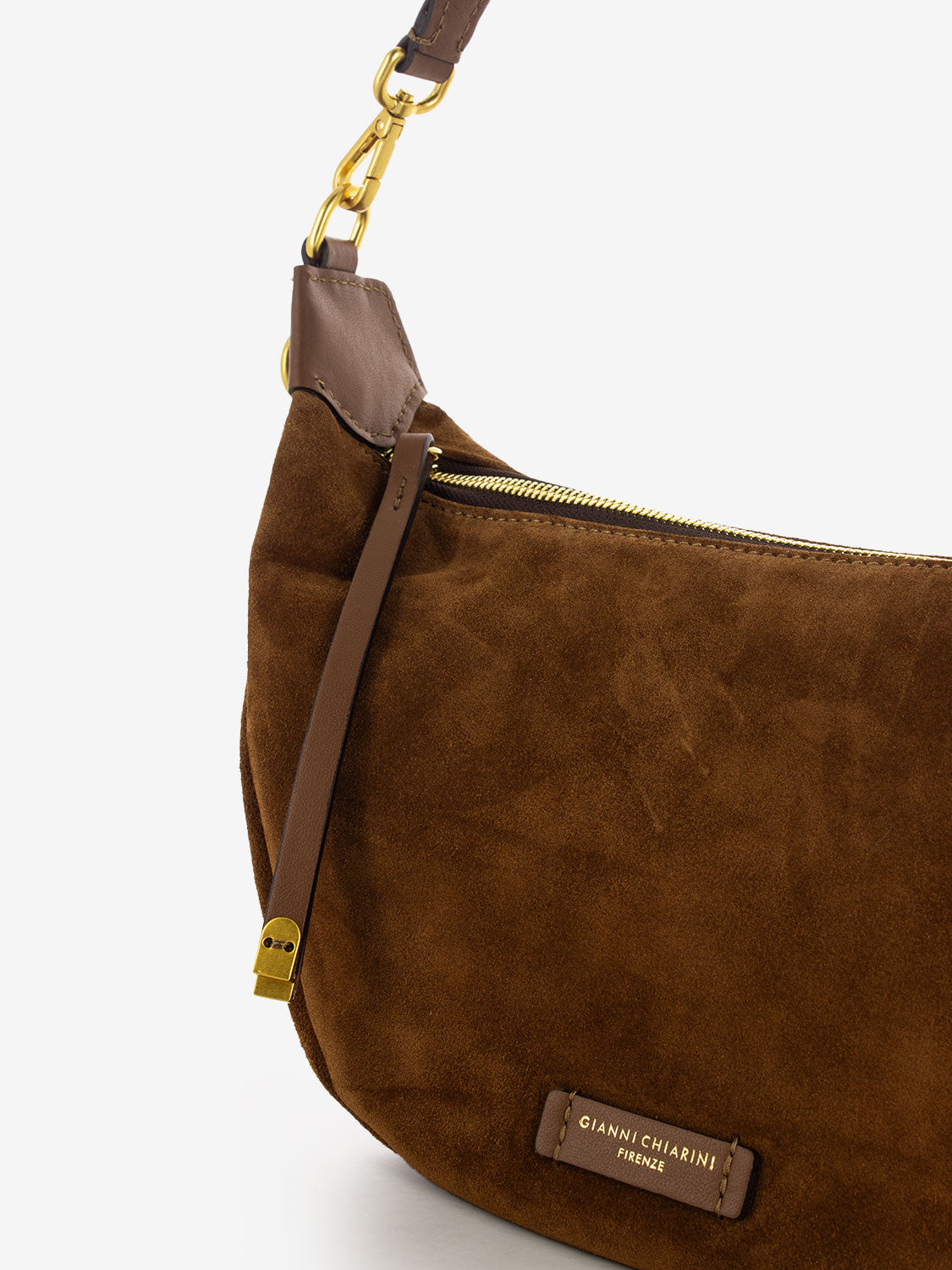 Borsa Aisha in suede cognac