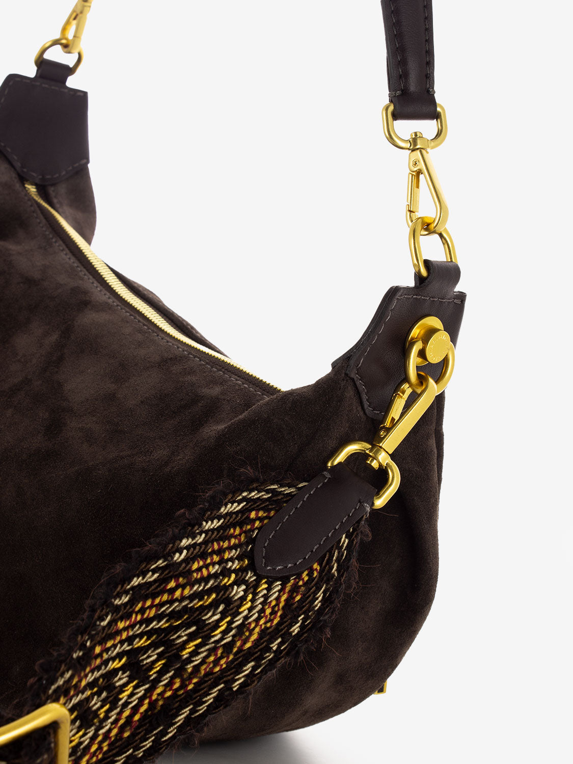 Borsa Aisha in suede moka