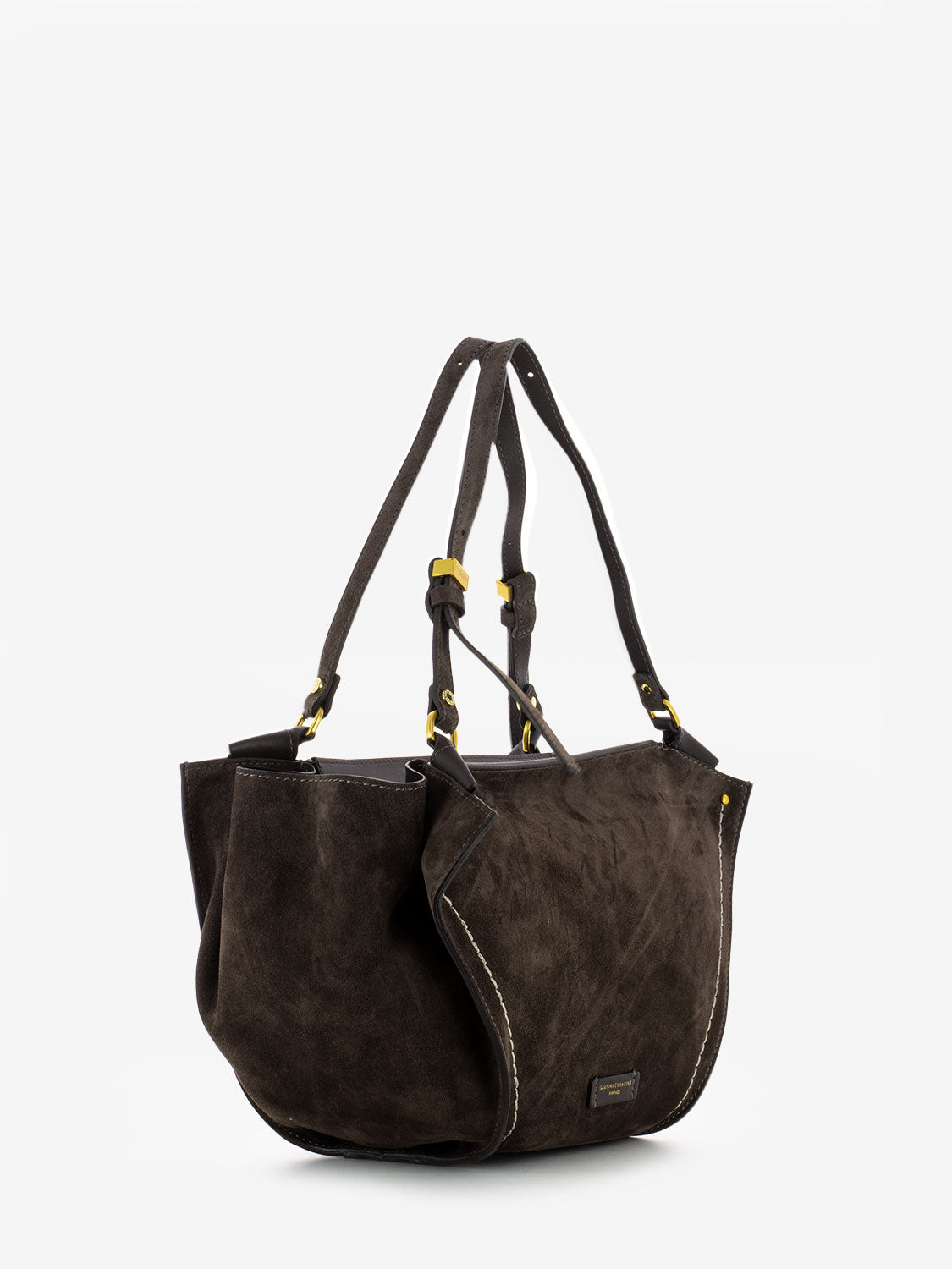 Borsa Bloom in pelle moka