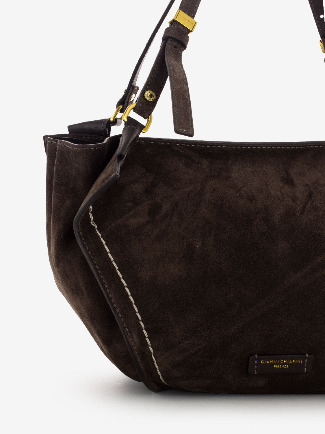 Borsa Bloom in pelle moka
