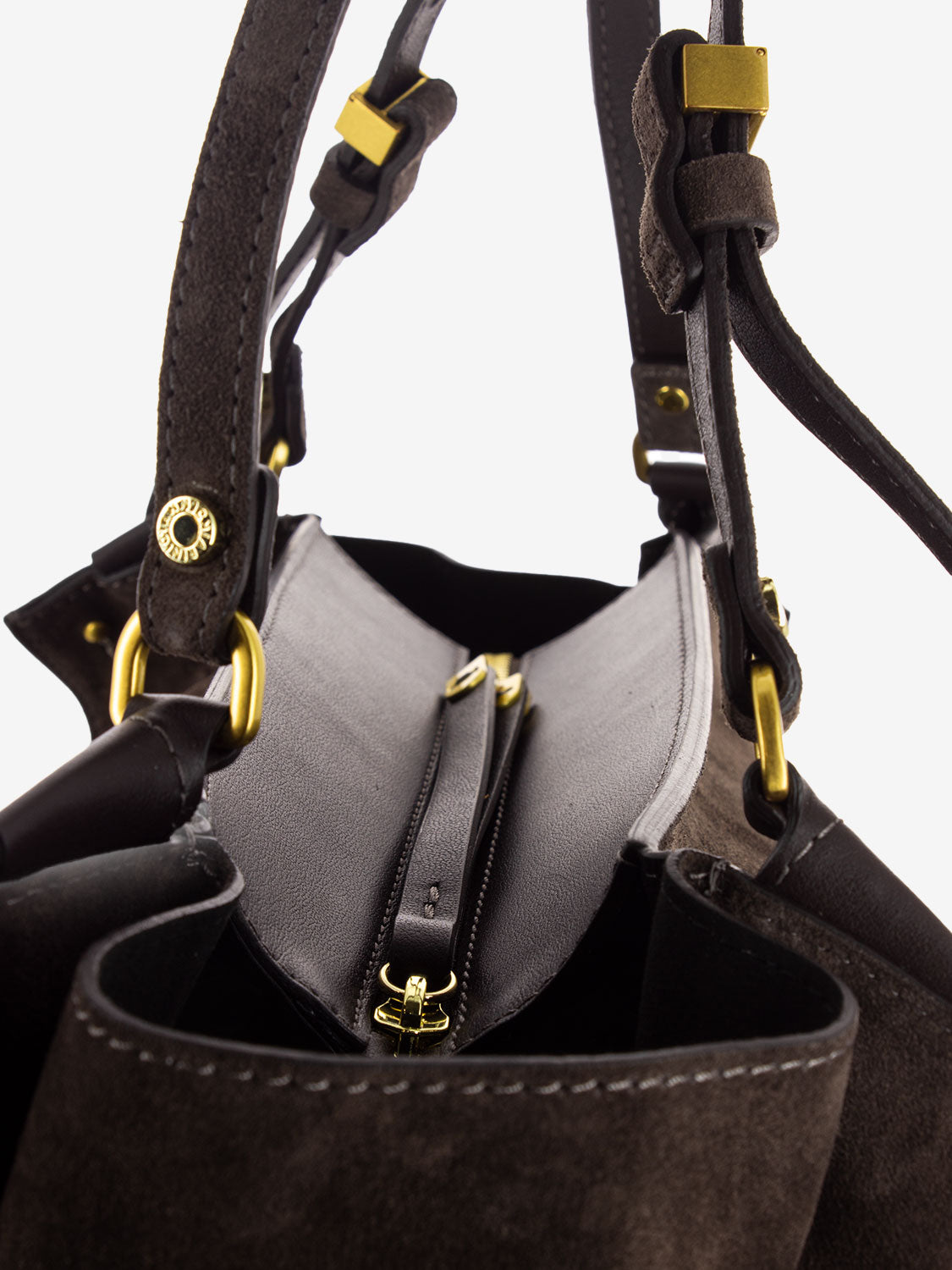 Borsa Bloom in pelle moka