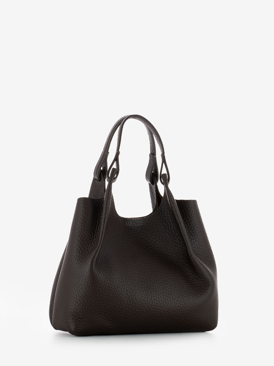 Borsa Dua in pelle espresso / castoro
