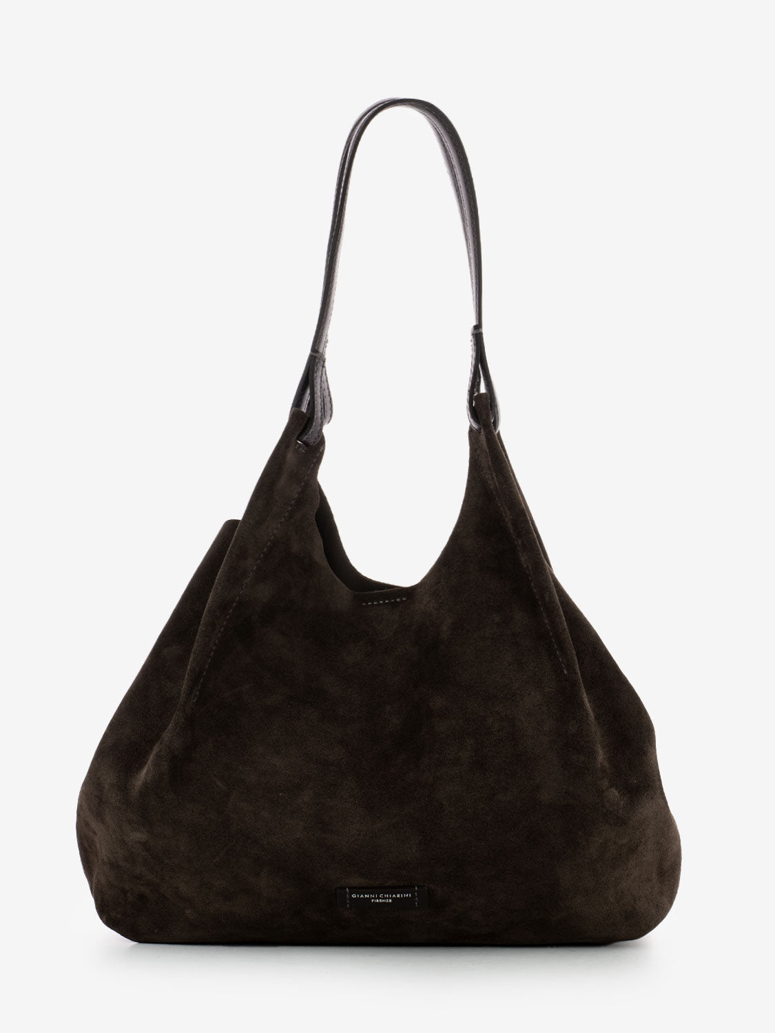 Borsa Dua large in suede moka