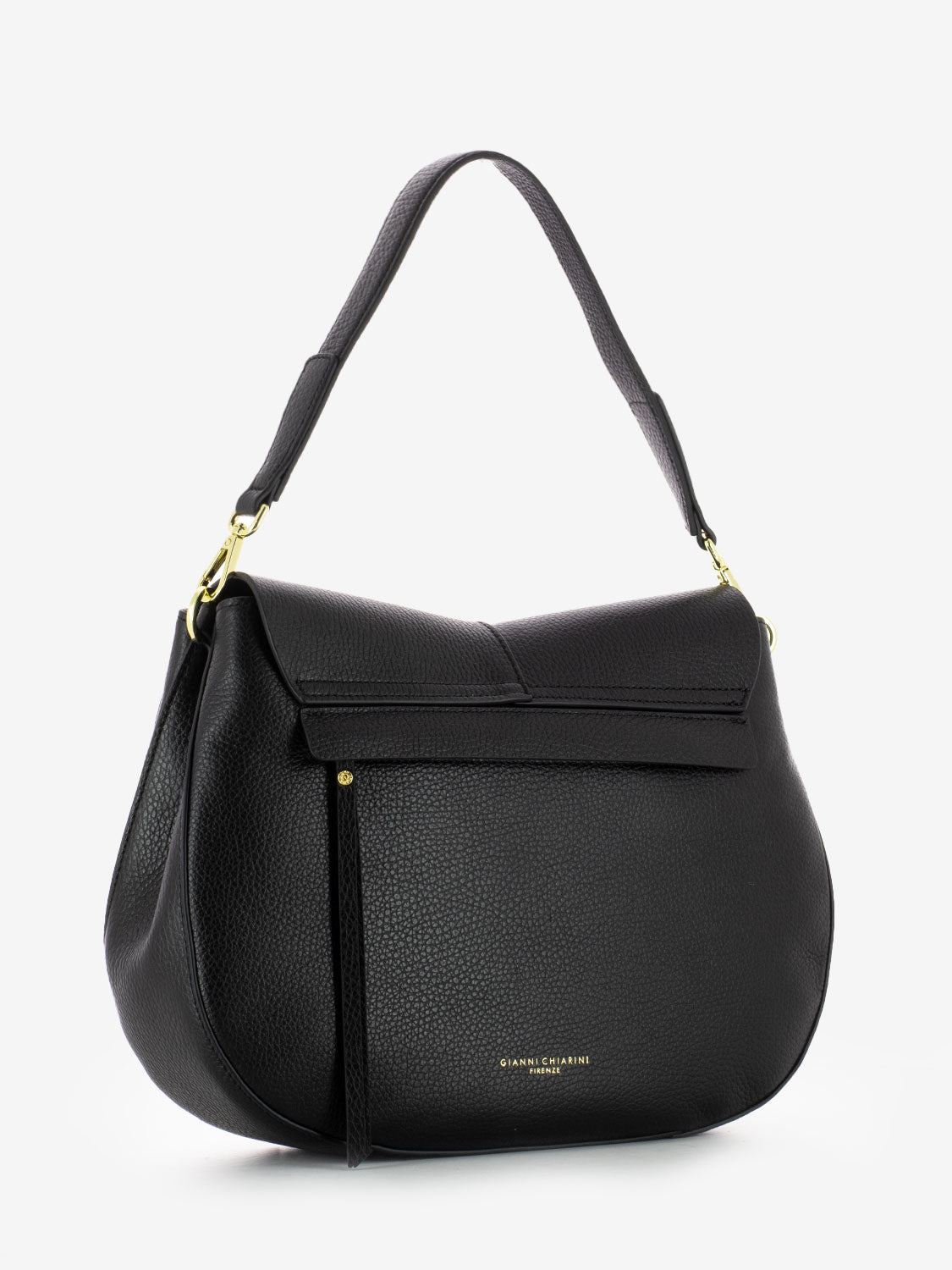 Borsa in pelle Helena round nera