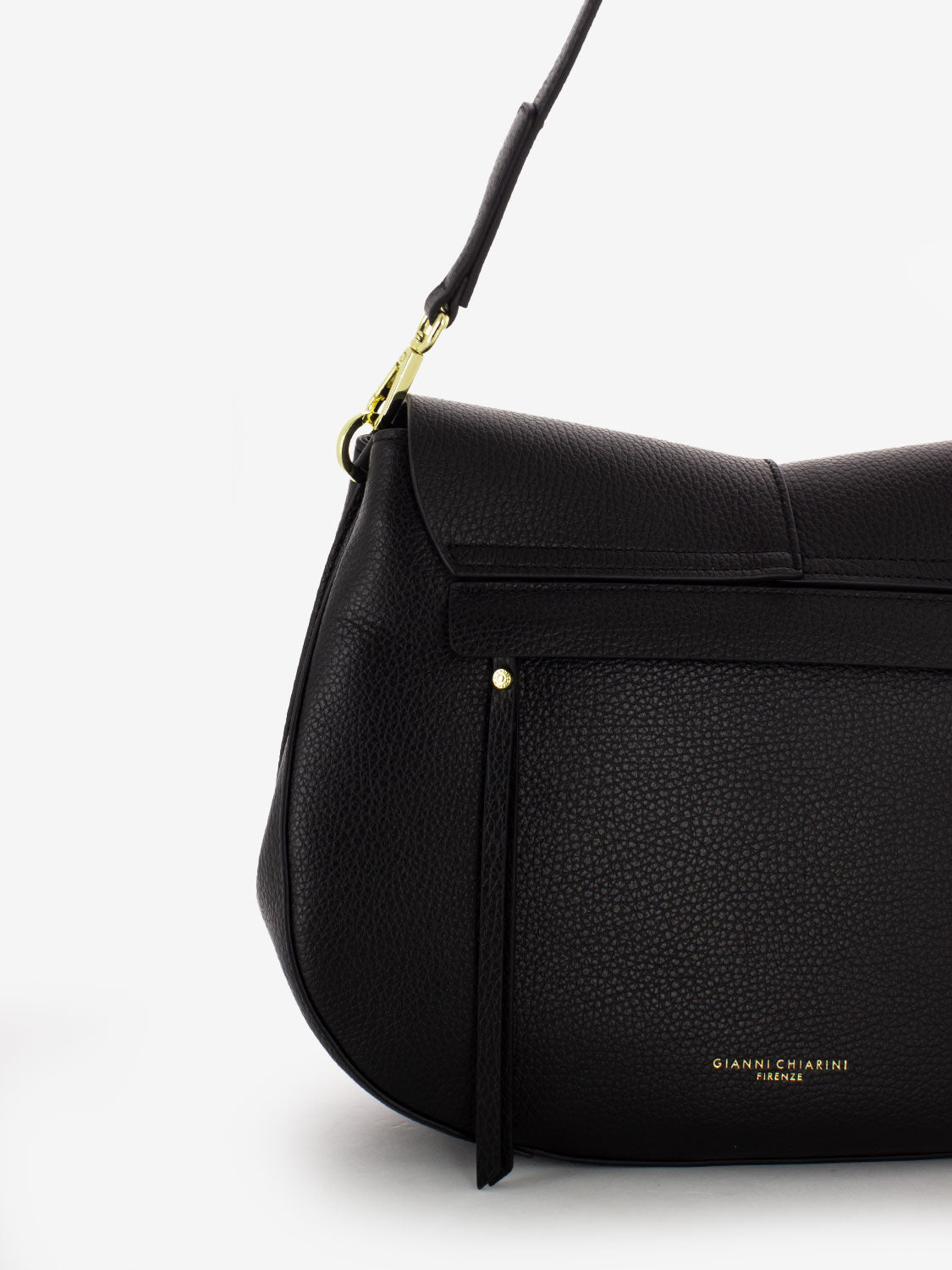 Borsa in pelle Helena round nera