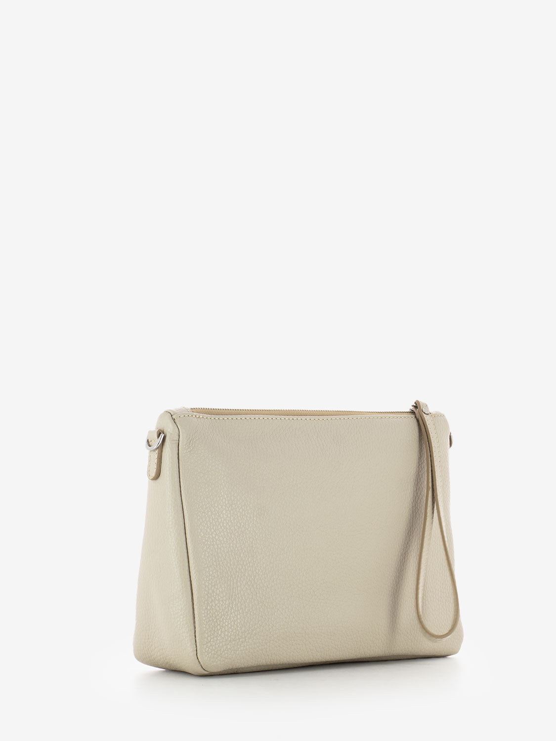 Borsa Nora Pouch in pelle beige