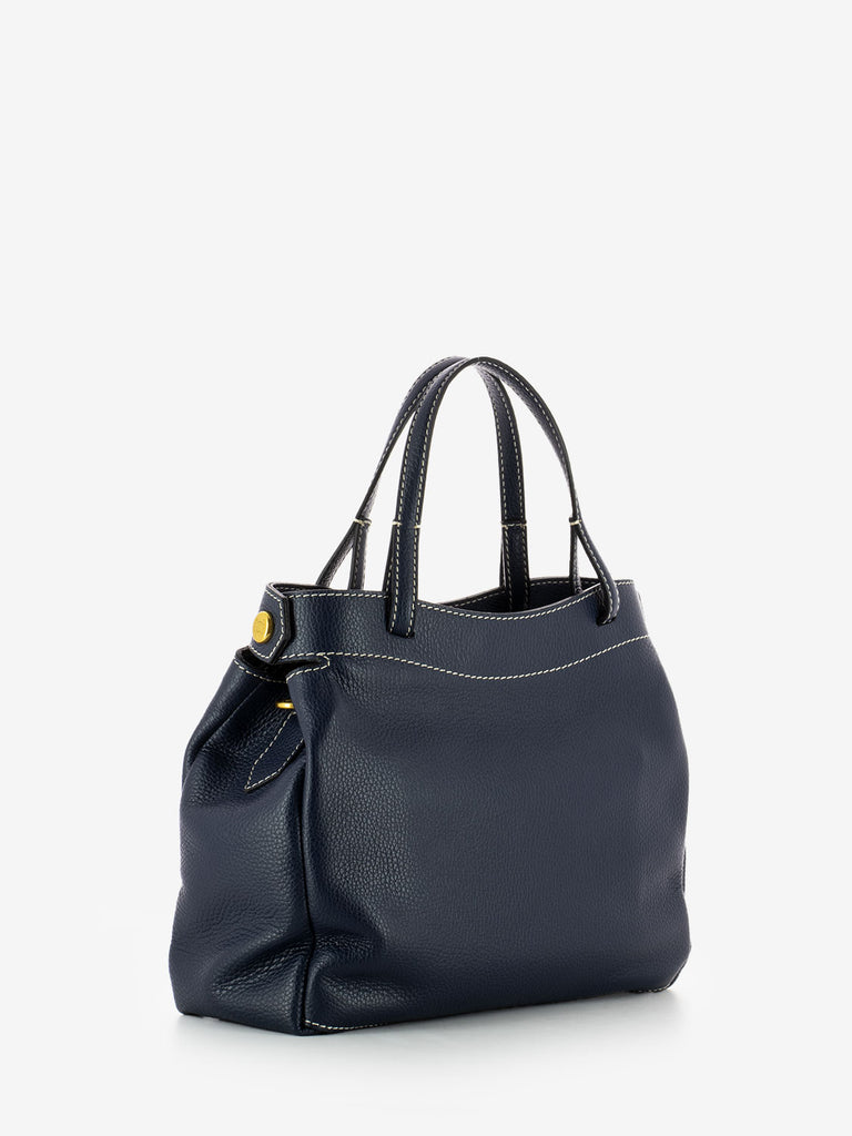 GIANNI CHIARINI - Borsa Ottavia in pelle blu navy