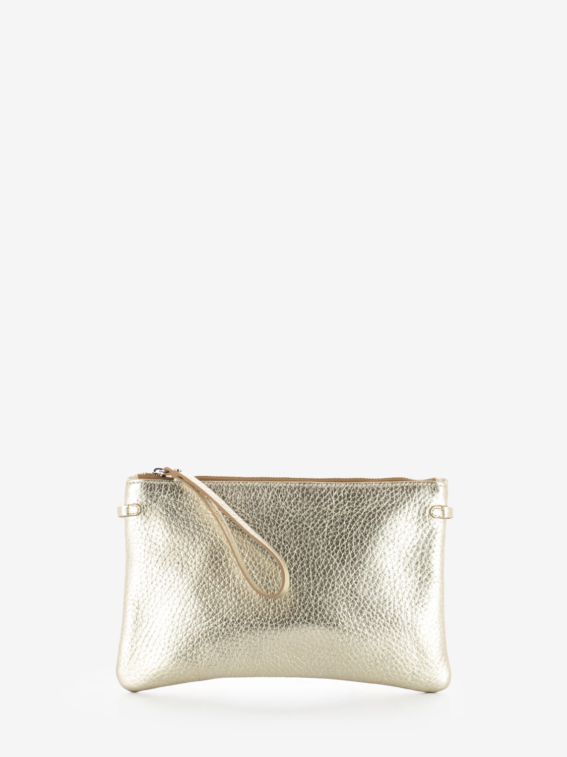 Pochette Hermy in pelle large gold / caramello