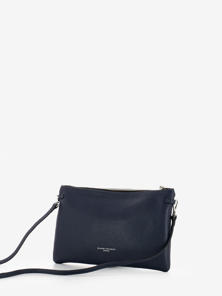 GIANNI CHIARINI - Pochette Hermy large in pelle navy