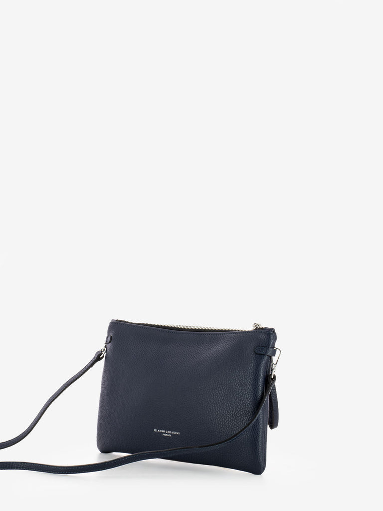 GIANNI CHIARINI - Pochette Hermy large in pelle navy