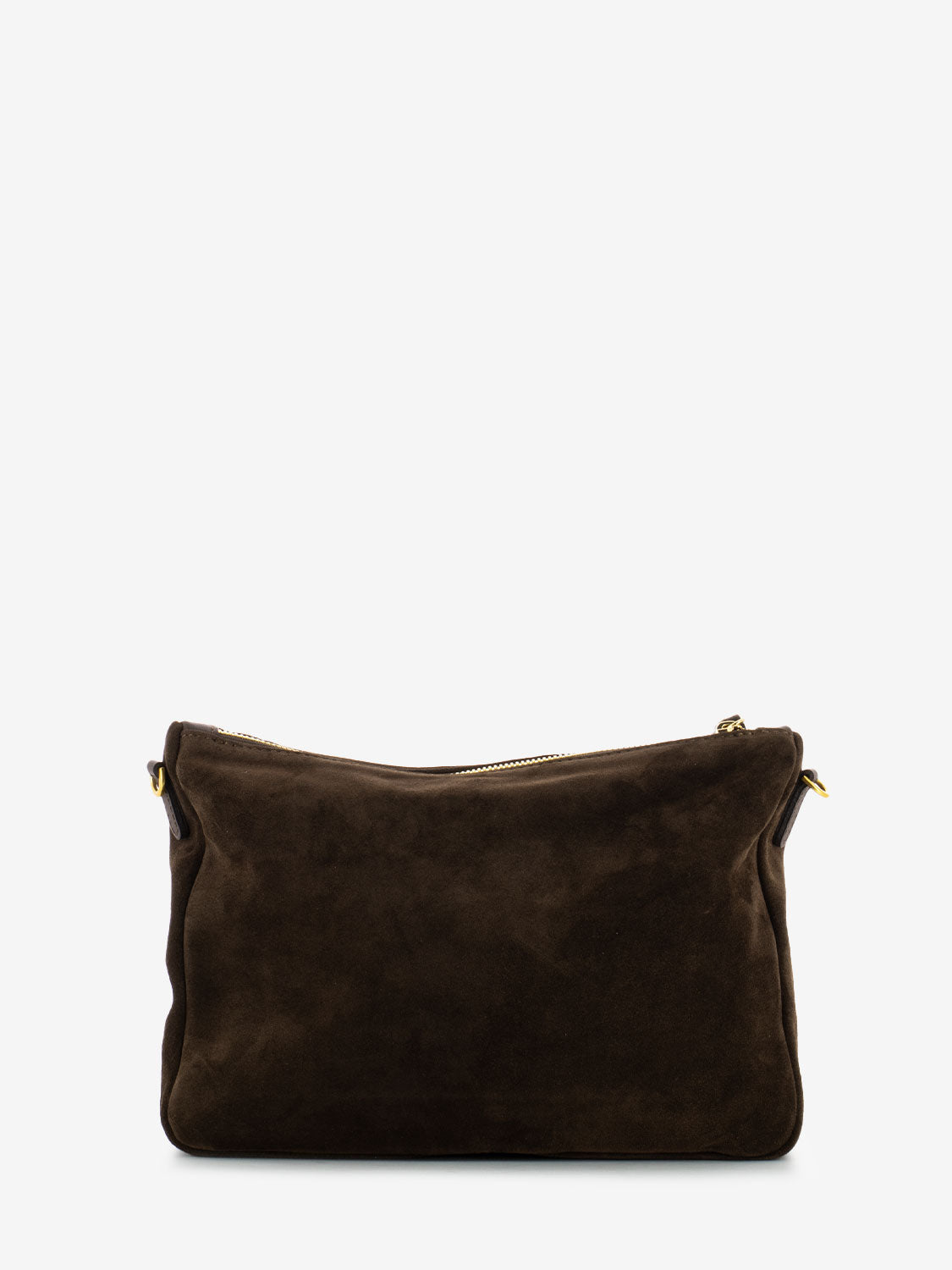 Nora clutch bag in chocolate suede