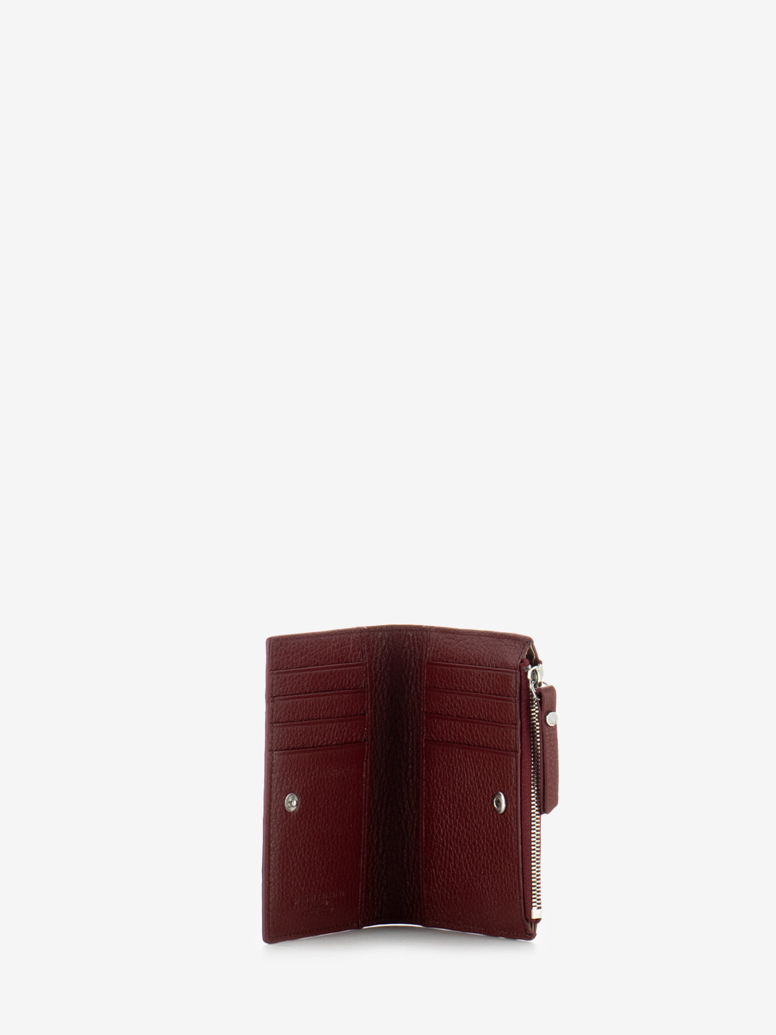 Portacarte in pelle bordeaux