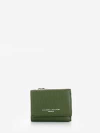 Grain wallet in deep fir leather