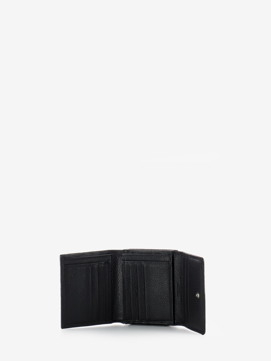 Portafoglio Grain in pelle nero