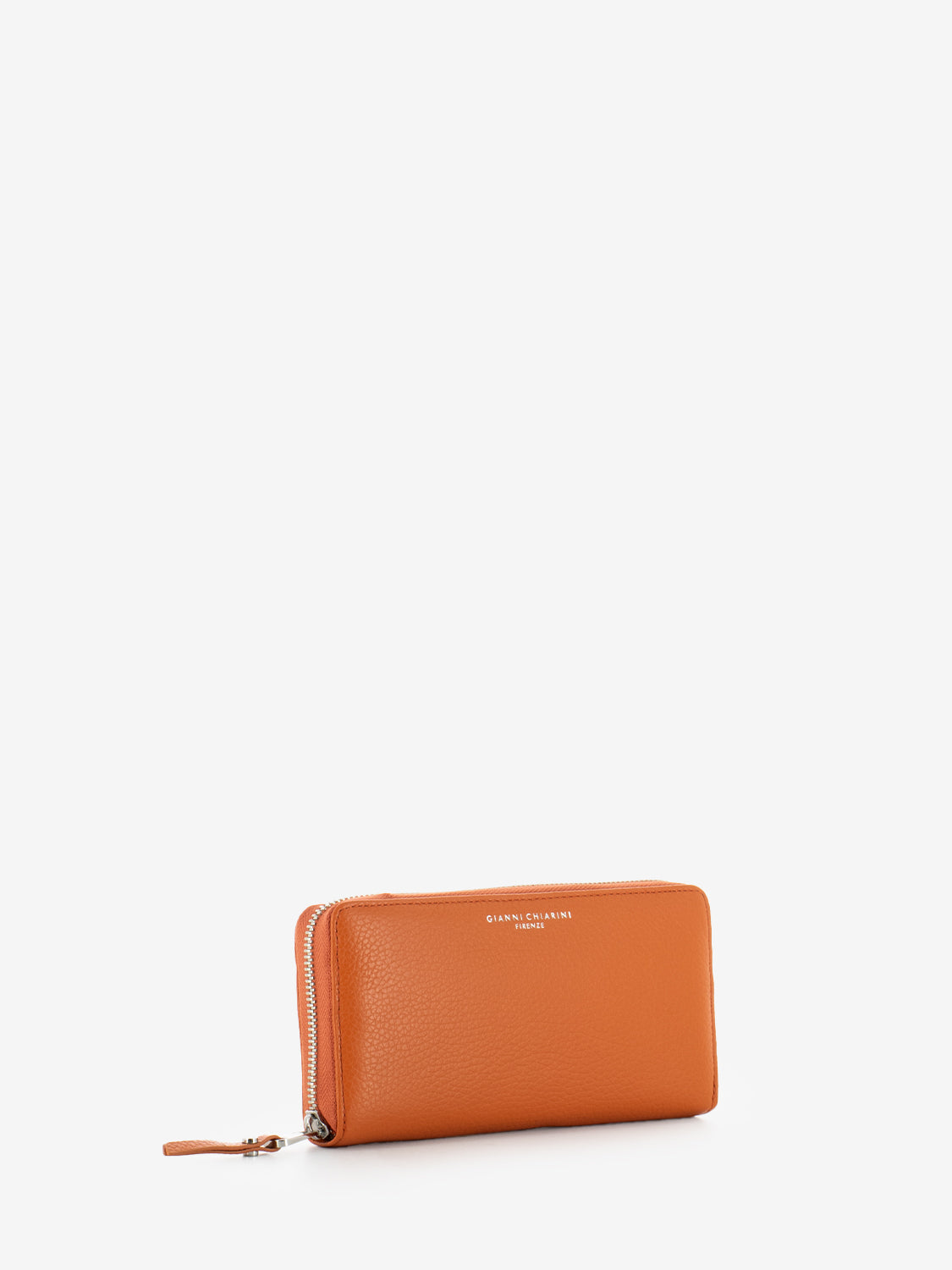 Portafoglio Grain zip around corallo