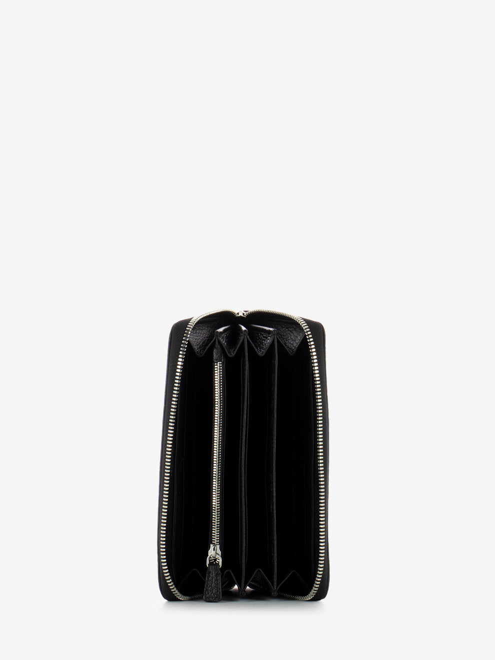 Grain zip around wallet black