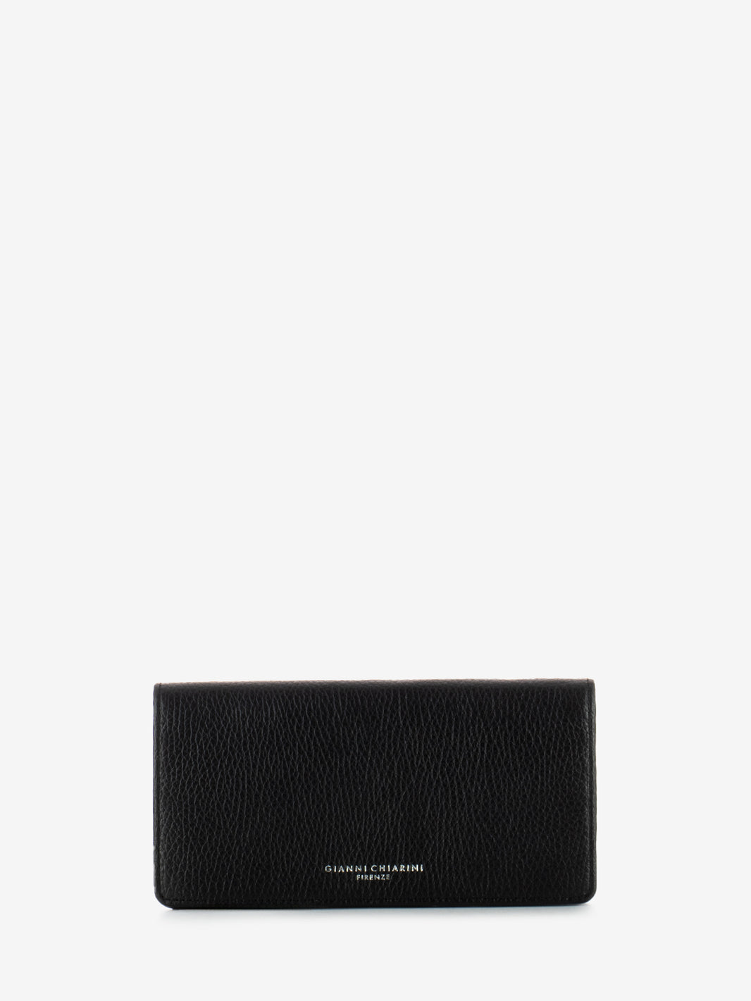 Portafoglio large Grain in pelle nera