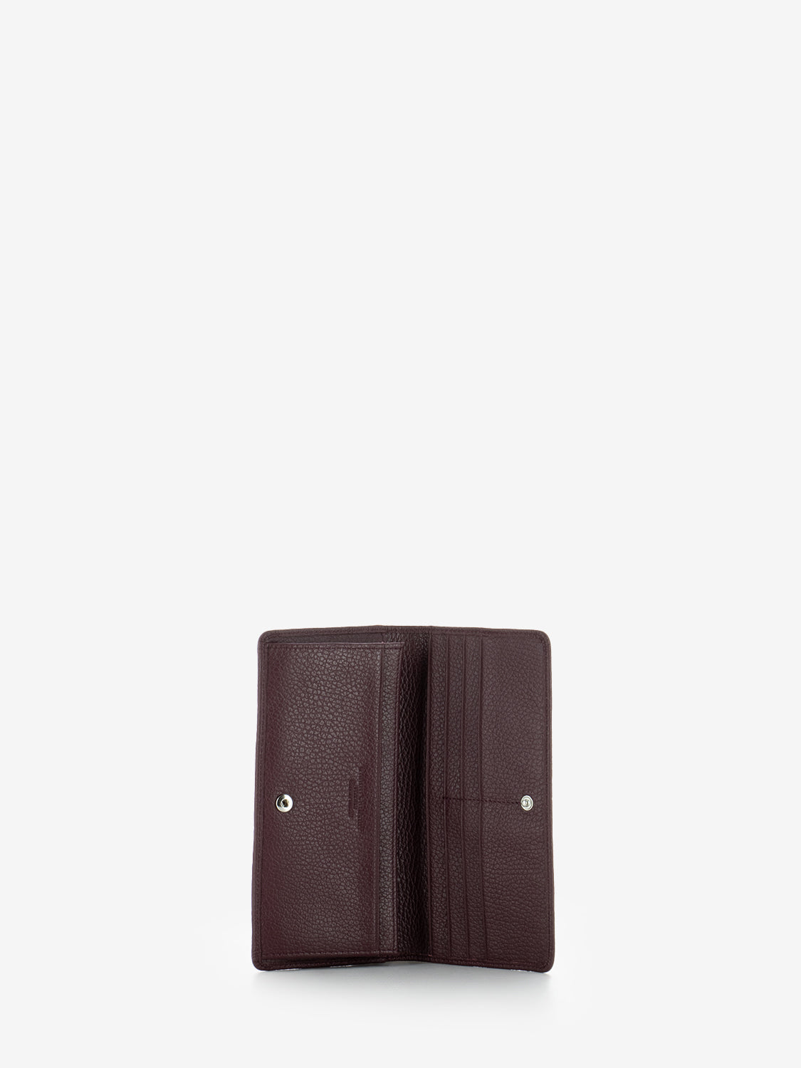 Large Grain Wallet in Wine Berry Leather
